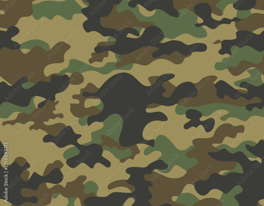 Fototapeta premium military camouflage pattern vector illustration repeat army texture for print