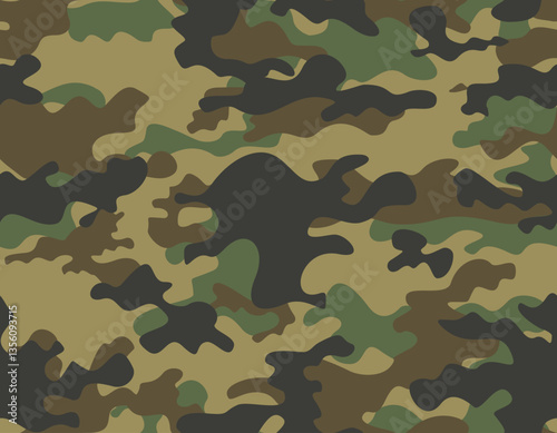 
military camouflage pattern vector illustration repeat army texture for print
