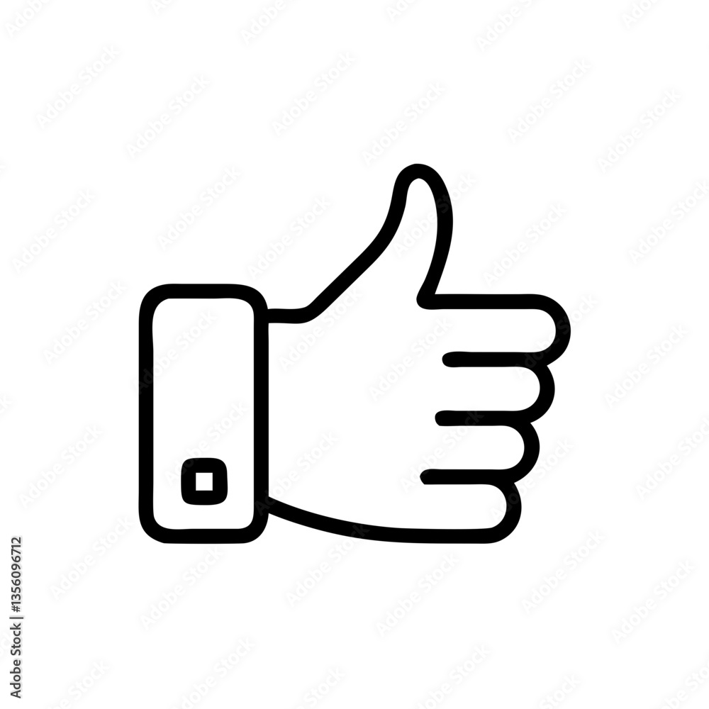 A thumbs-up hand gesture representing approval and positivity on a simple background for communication A thumbs-up hand gesture representing approval and positivity on a simple background for communication