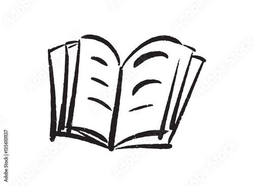 Illustration of an Book University Handdrawn