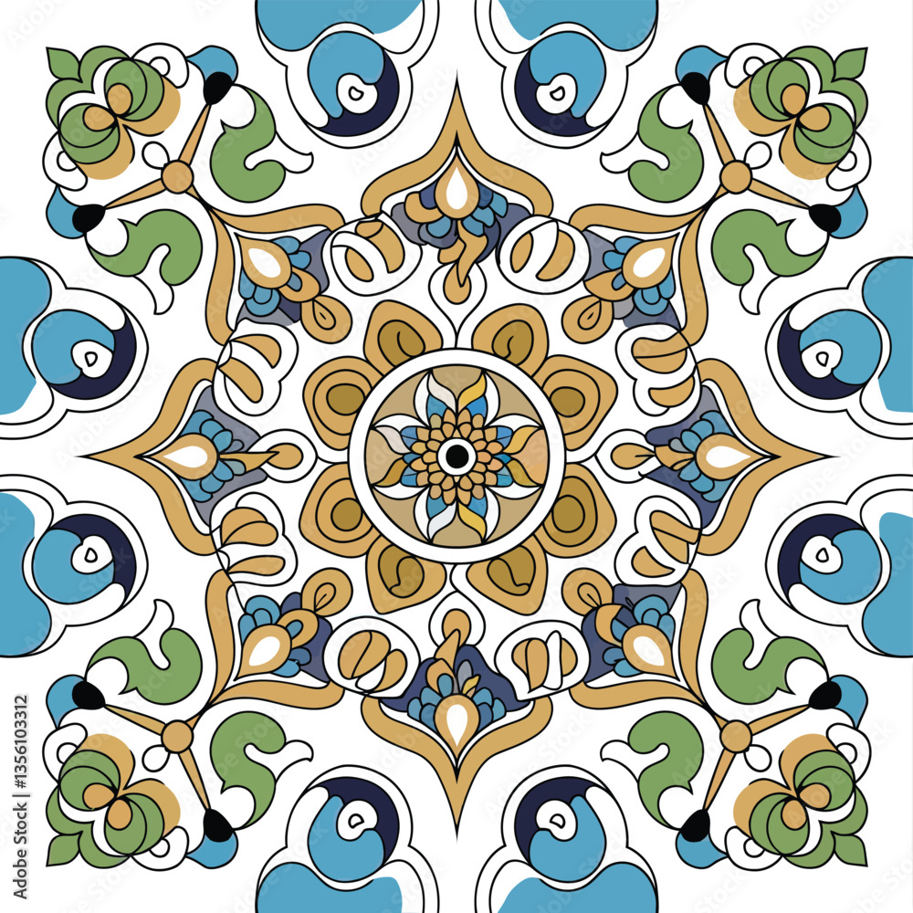 Fototapeta premium vector illustration hires Collection of High-Resolution Abstract Ramadan Islamic Seamless ornament Patterns with Diverse Designs and Textures 