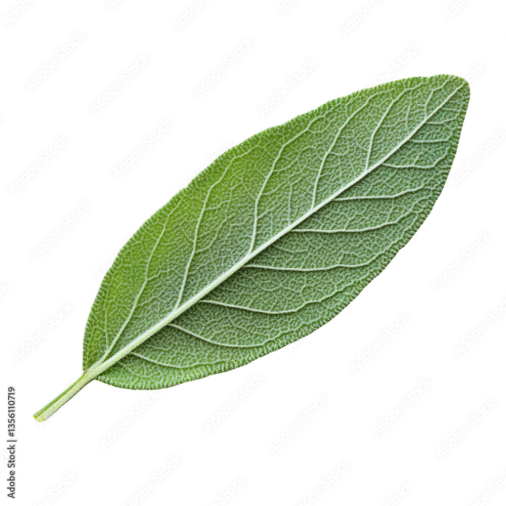 Obraz premium Lavender leaf isolated on transparent white background