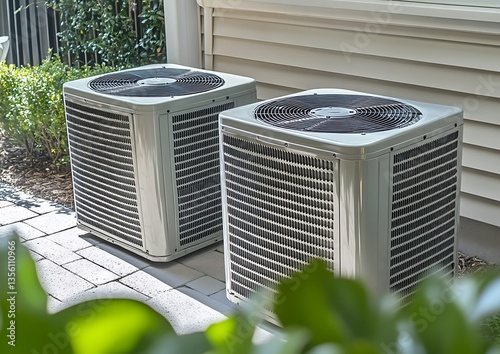 Outdoor HVAC Units.