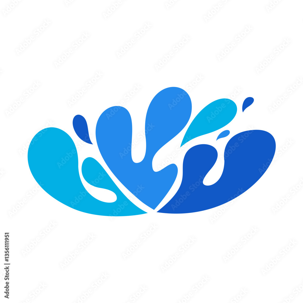 Colorful abstract fluid water drop splash logo icon design Colorful abstract fluid water drop splash logo icon design