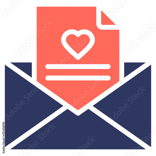 Invitation glyph color icon
