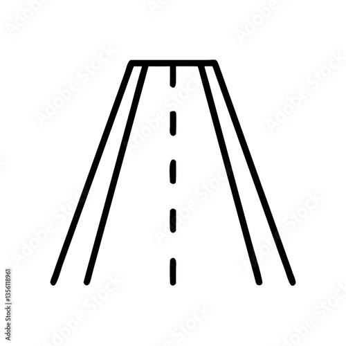Road vanishing into the horizon in minimalist style  