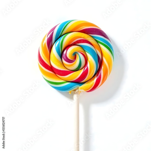 Wallpaper Mural Colorful spiral patterned lollipop isolated on white background Torontodigital.ca