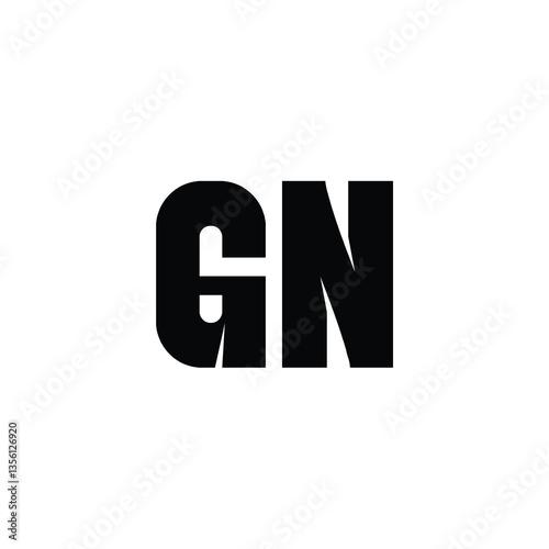 Free Download GN monogram logo design letter text name symbol monochrome logotype alphabet character simple logo - GFXLoad