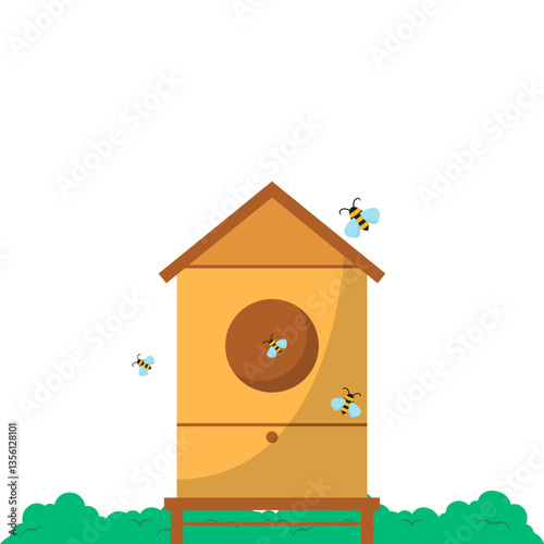 Beekeeping Illustration