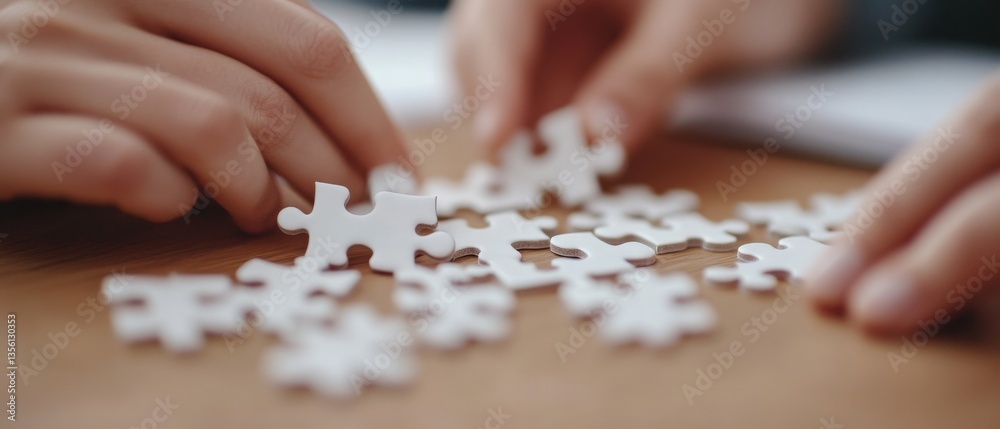 Solving a jigsaw puzzle together Solving a jigsaw puzzle together