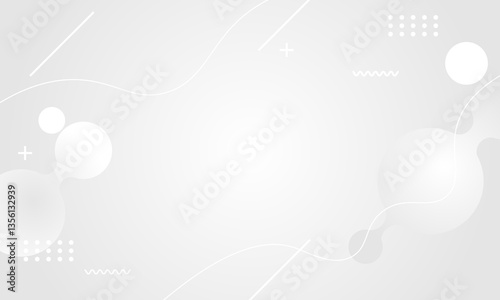 Abstract Black white template banner with gradient color and small polka dot technology background Design with liquid shape vector design