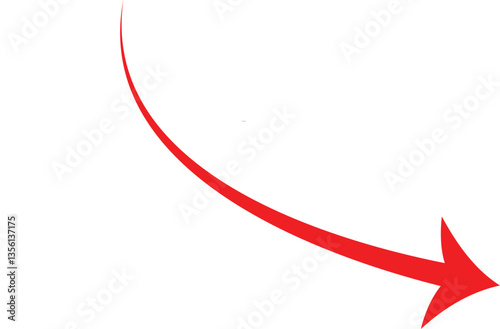 curve arrow icon on transparent background. flat style. arrow icon for your web site design, logo, app, UI design