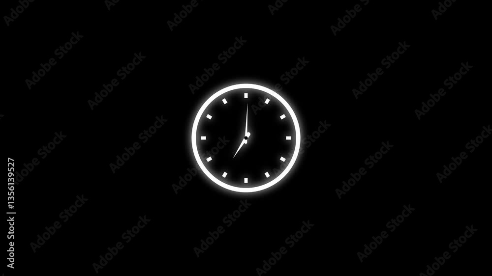 Analog clock spinning animation loop, alpha channel included.4k video motion graphic Analog clock spinning animation loop, alpha channel included.4k video motion graphic