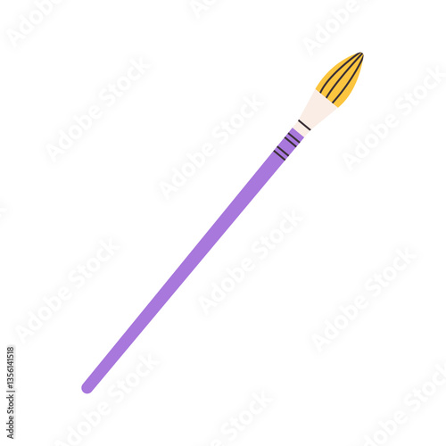 Purple paint brush illustration