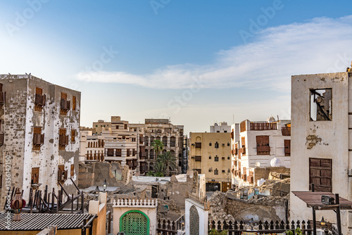 Historic Jeddah in Jeddah, Saudi Arabia. It is known as Al-Balad.