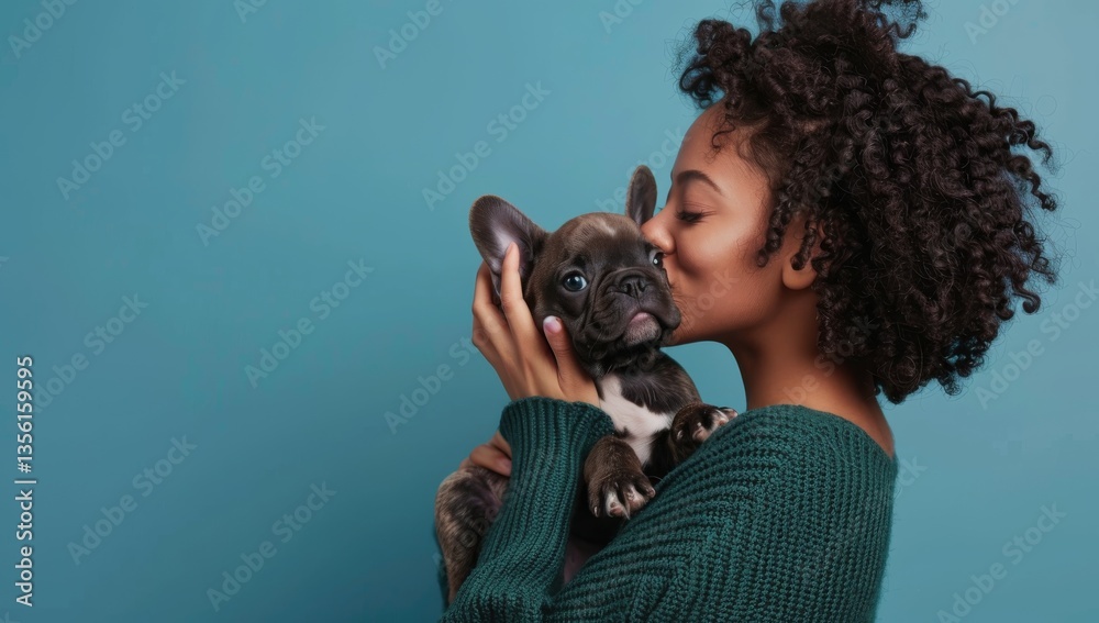 Obraz premium Photo of woman playing happily with pets, suitable for pet shop banners, cats, dogs.