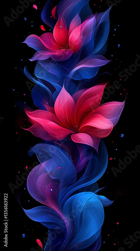 Dynamic vertical abstract background for phone display.