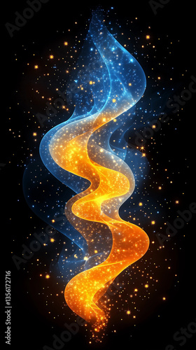 Vertical abstract wallpaper with bright gradients for mobile phone use.