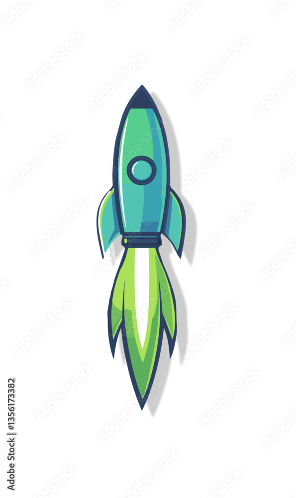 Vector Illustration of rocket ship isolated on white background. Vector Illustration of rocket ship isolated on white background.