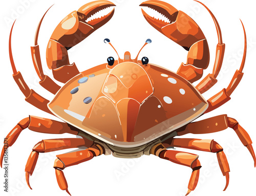 Horseshoe Crab isolated on a transparent or white background, vector illustration