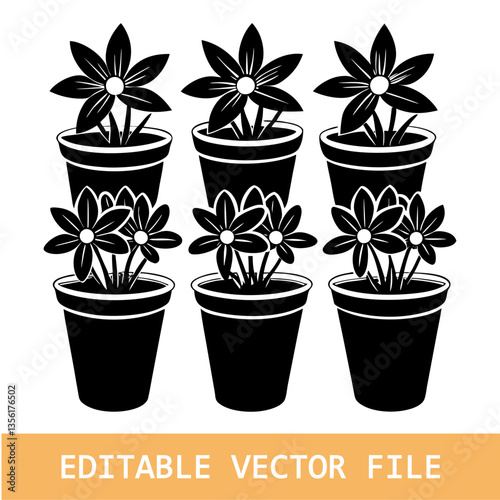 Different plant collection in pot for home decoration, isolated on a white background. Plant in pot vector illustration flowerpots set. Vector Set of different houseplants in flower pots