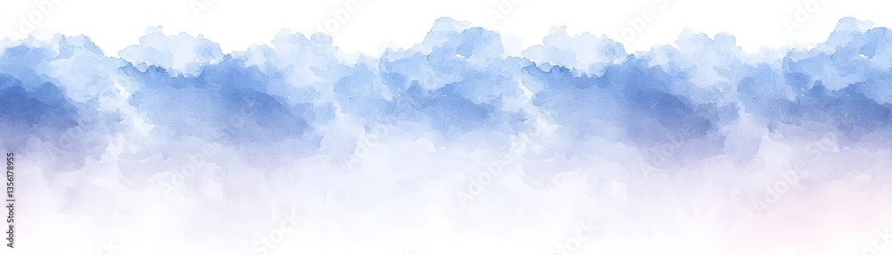 Obraz premium Blue sky cloudscape, nature background, dreamy, serene, website header