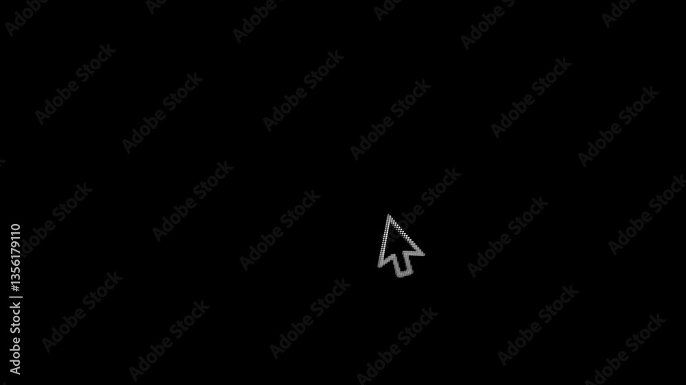 Mouse arrow on computer