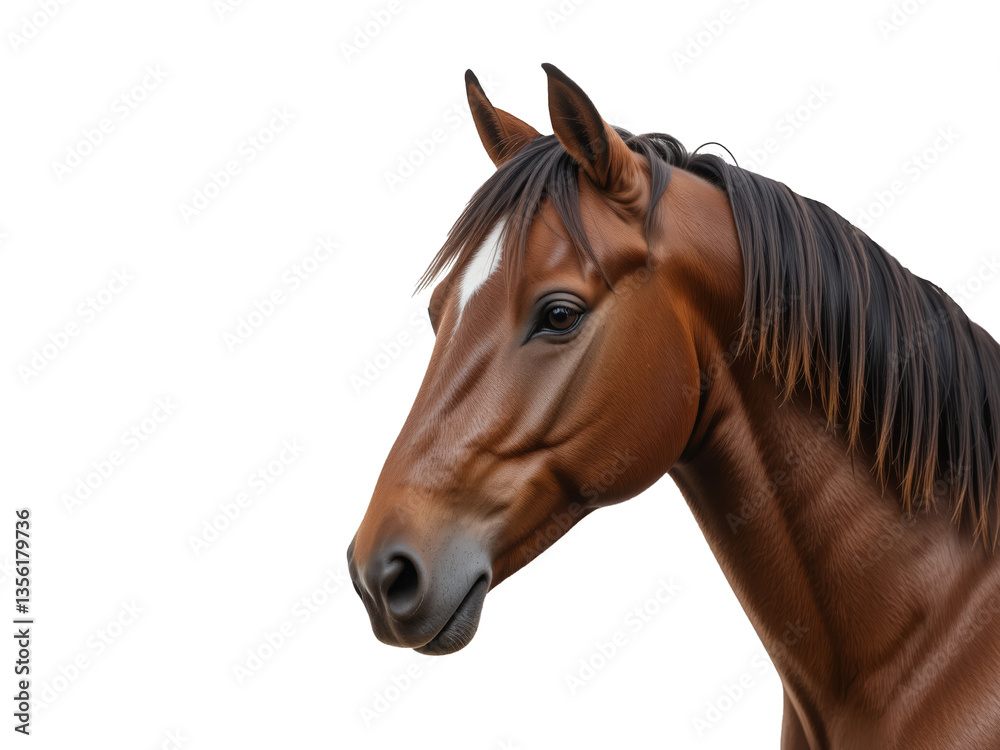 Obraz premium Horse head isolated on transparent background