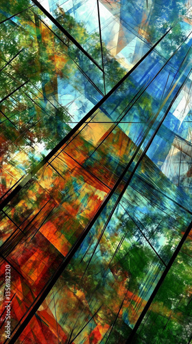 Vertical bright abstract wallpaper for phones with dynamic colors.