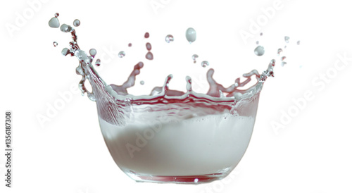 Milk splash, isolated on a transparent background