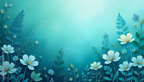 blue floral background