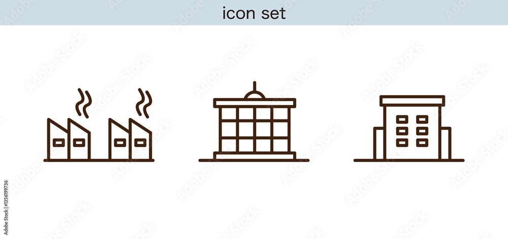 Obraz premium 建物, 住宅, ビル, 商業施設, 病院, 不動産, インフラ, 建築, シンプル, アイコン, 図面, 設計, 街並み, 公共施設, 医療施設, 工場, ショッピングモール, 学校, 店舗, 駅, 役所, 図書館, 住宅街, 高層ビル, 戸建て, アパート, マンション, 住宅地, 駐車場, 物流施設, 倉庫, ショッピングセンター, スーパーマーケット, 飲食店, カフェ, コンビニ, 施設ア