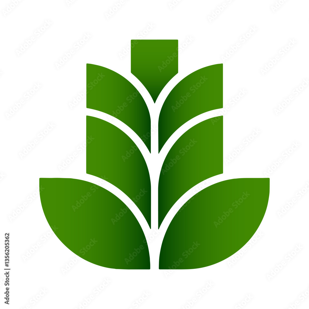 Green leaves design logos Illustration. Plant nature eco garden stylized icon vector botanical Green leaves design logos Illustration. Plant nature eco garden stylized icon vector botanical