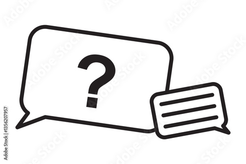 Chat question and answer icon set. Help peech bubble . 