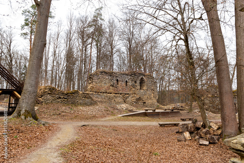 Obraz na płótnie Ruins of the medieval castle