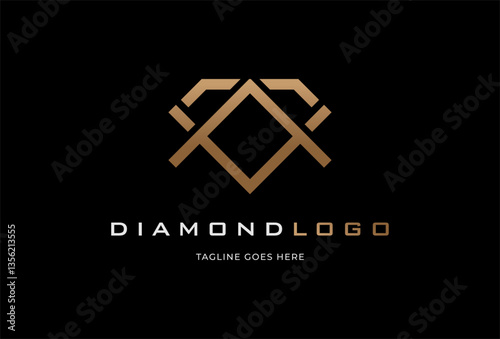 Diamond Logo. Letter AV with Diamond combination. suitable for brand and company logos. vector illustration