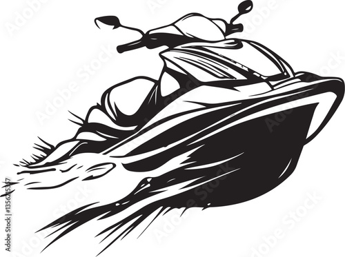 vector illustration of a boat