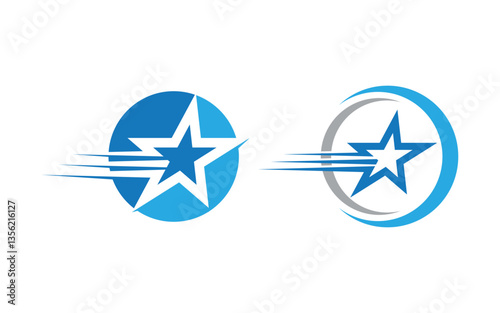 Star Logo speed Concept Logo Illustration design template v.19