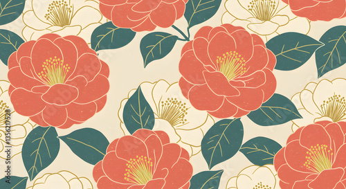 camellia flower pattern backgrounds