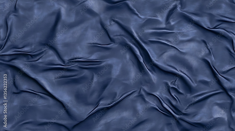 Obraz premium Dark blue silk fabric texture background.