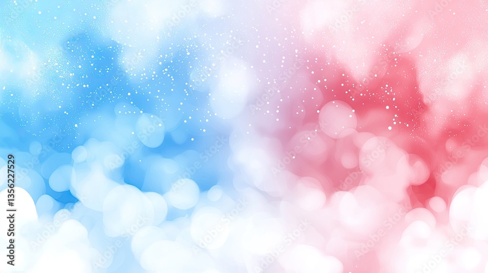 Fototapeta premium Pink blue bokeh lights background, abstract design, website banner