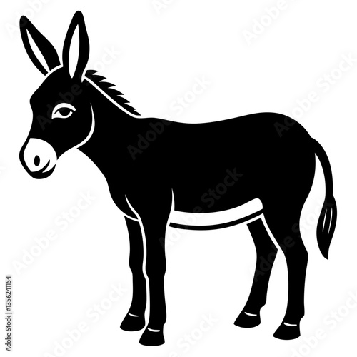 Donky vector shilhouette single Icon