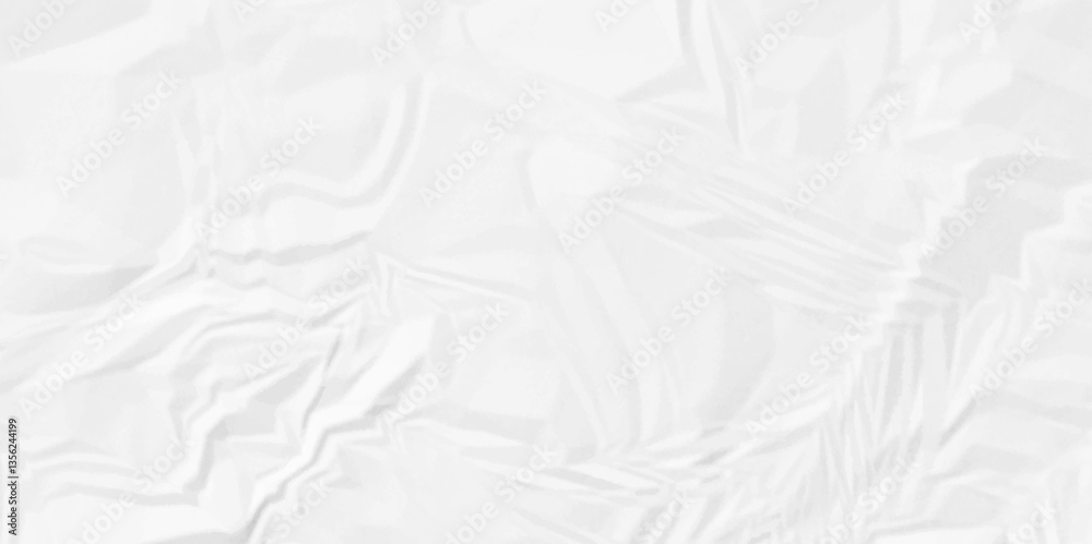 Fototapeta premium White paper recycled texture craft paper background. White crumpled paper texture white crumpled and creased paper poster. 