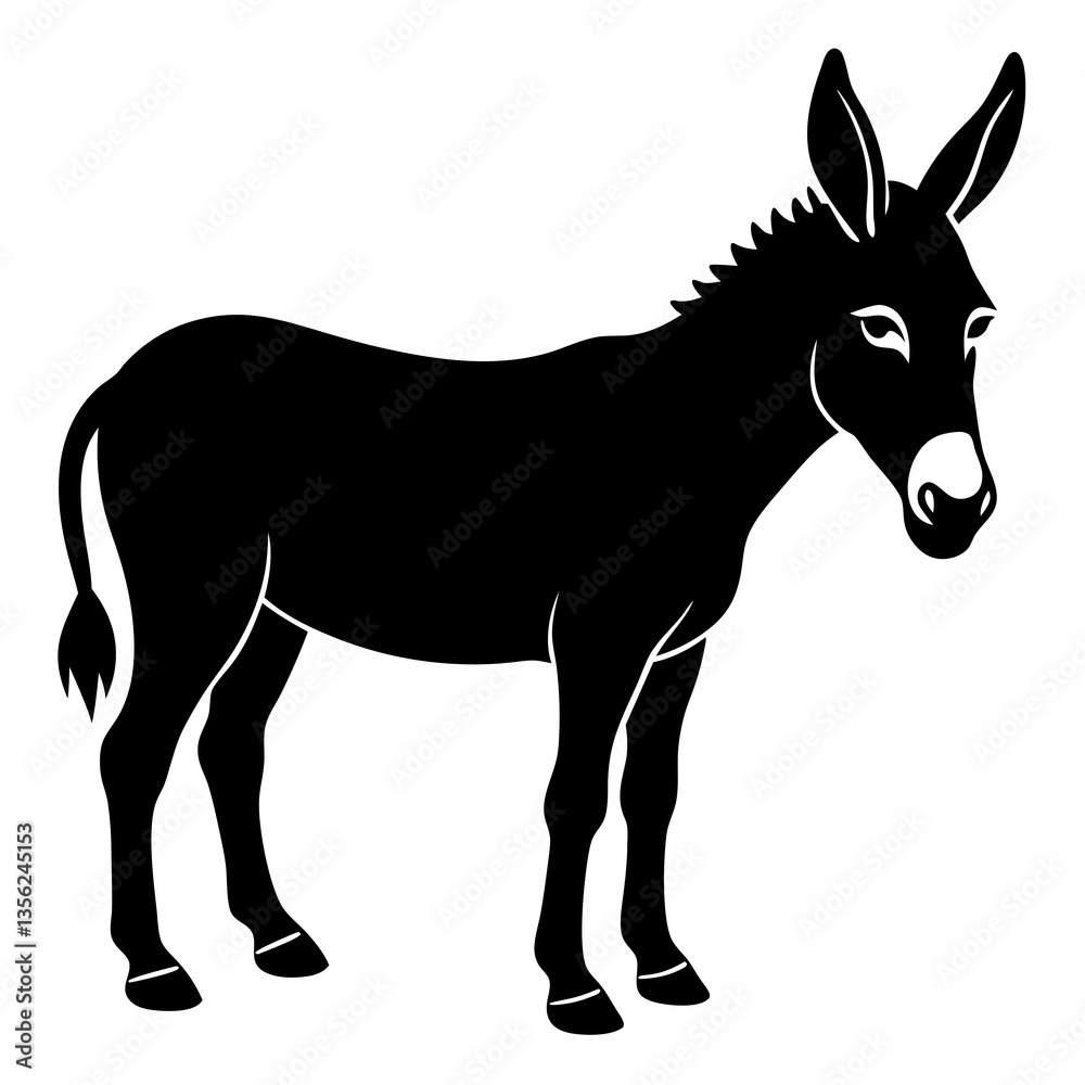 Donky vector shilhouette single Icon Donky vector shilhouette single Icon