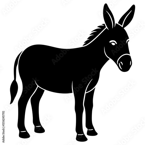 Donky vector shilhouette single Icon