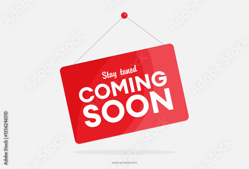 modern coming soon poster with stay tuned message