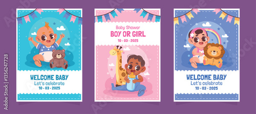 Cute babies Cards Vertical