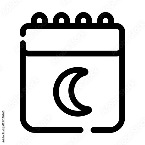 Calendar Icon Broken Line Style