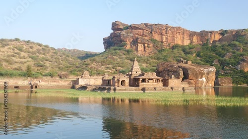 Amazing ancient hindu temple complex at Badami , tourist destination in Karnataka, India