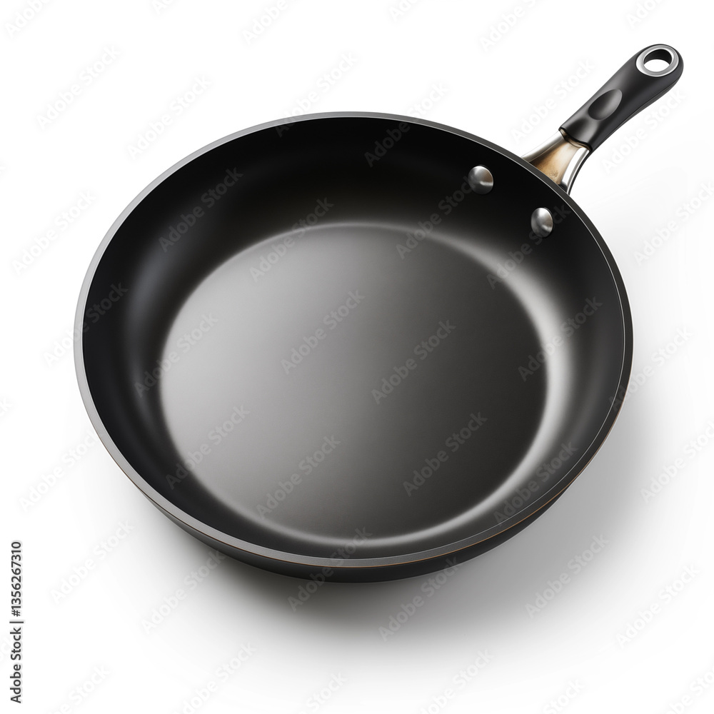 Empty Black NonStick Frying Pan Kitchen Cookware